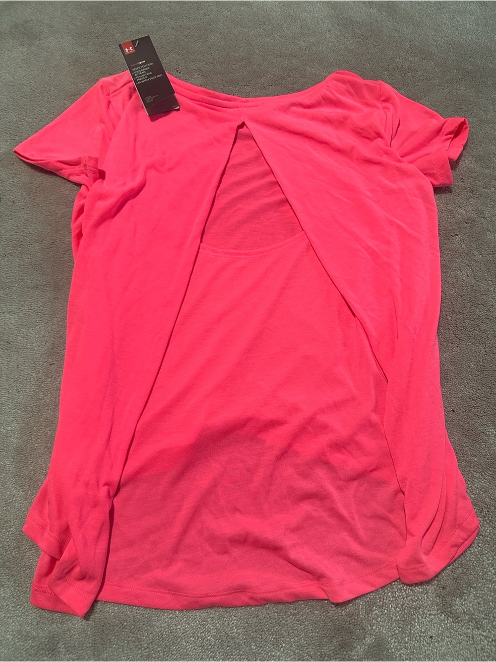 New Under armour whisperlight foldover Short Sleeve Tops XS - Picture 3 of 7